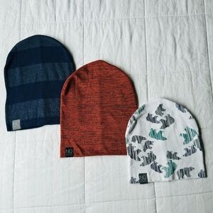 Noxx Toddler Baby Boy Bundle Slouch Signature Light Weight Beanies